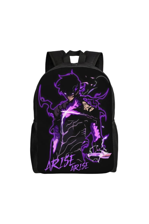 Solo Anime Leveling Backpacks For Men Women Book Bag Travel Hiking Camping Work