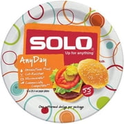 Solo Any Day Paper Plates, 10" Patterns May Vary Pack of 6