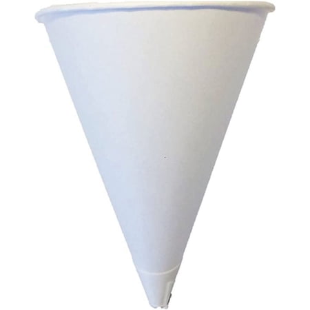 Solo Bare 4 oz. Paper Cone Water Cup, Rolled Rim, 800 Count