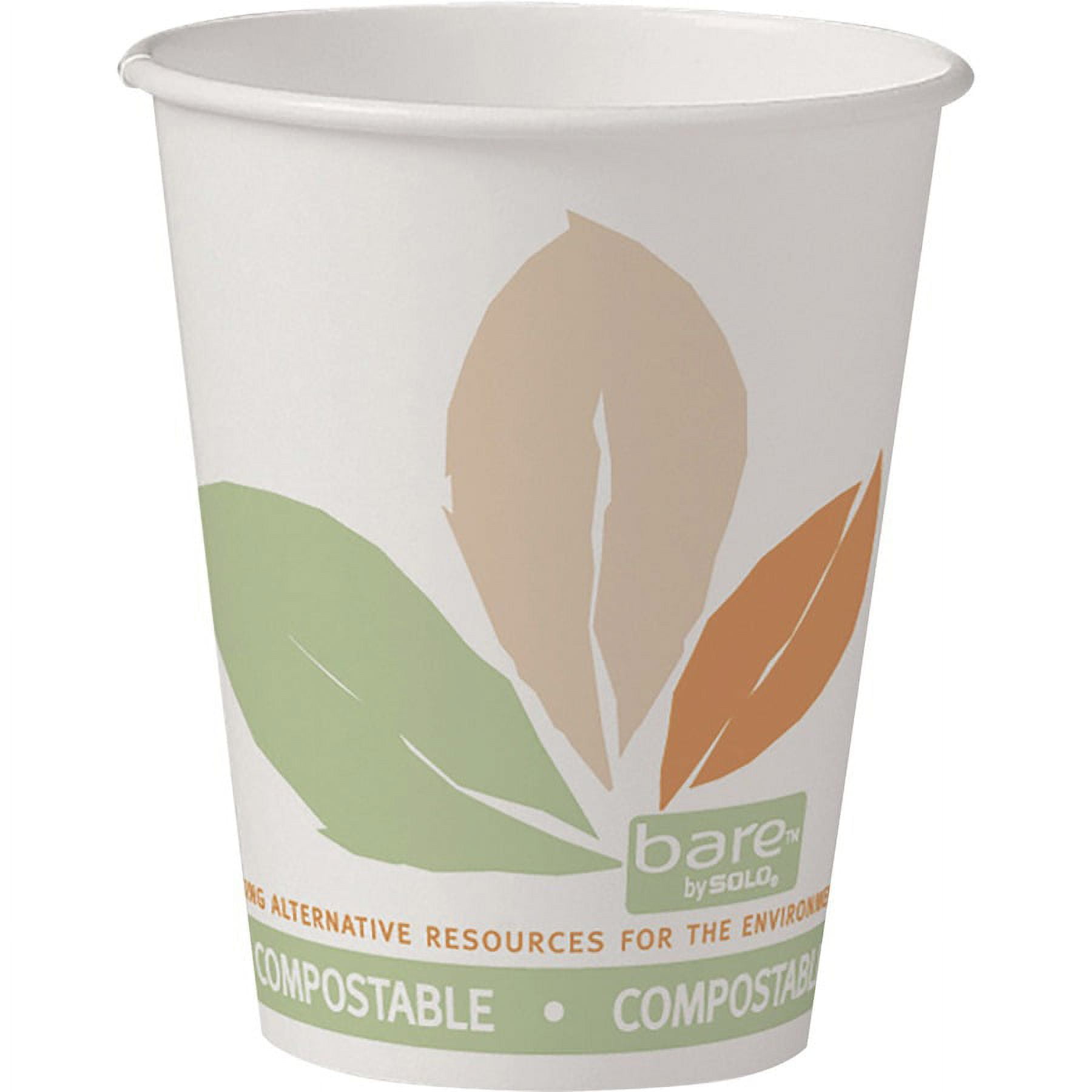 Solo Bare Eco-Forward 8 oz SSPLA Paper Hot Cups - 50 / Pack - 20 / Carton - Multi - Paper, Polylactic Acid (PLA) - Hot Drink, Beverage Solo Bare Eco-Forward 8 oz SSPLA Paper Hot Cups - 50 / Pack - 20 / Carton - Multi - Paper, Polylactic Acid (PLA) - Hot Drink, Beverage