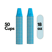Solo Blue Disposable Plastic Cups, 18 oz, 50 Count