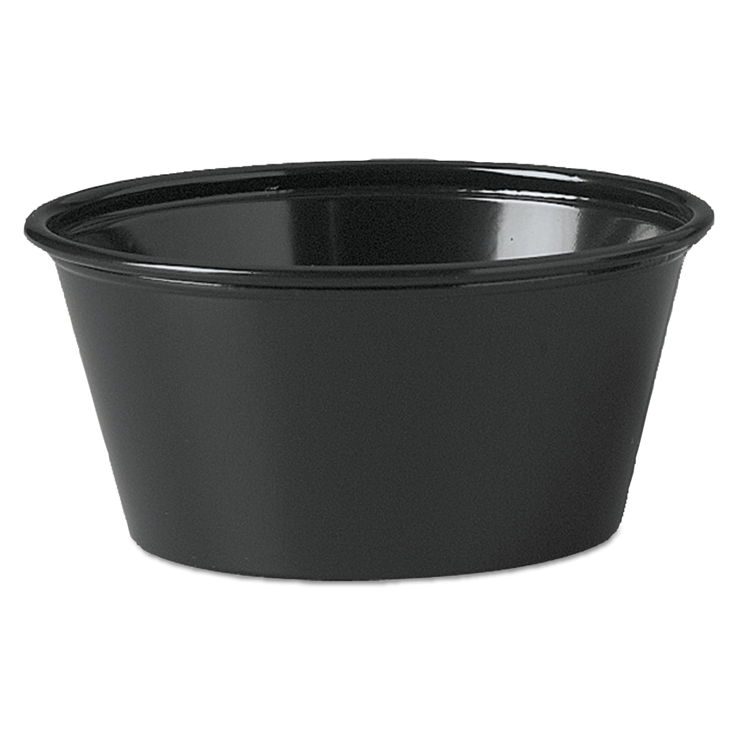 Cup Souffle Dixie 2 oz Plastic Black 200 Pk  Sherry's Kitchenwares -  Restaurant, Bar, & Kitchen Supplies
