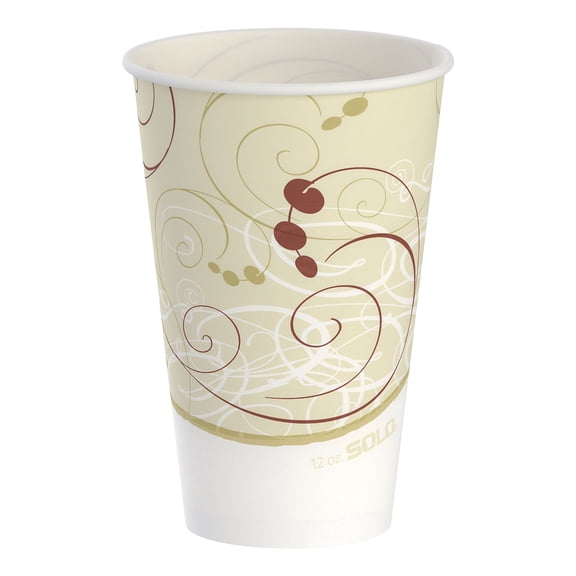 Solo Disposable Drinking Cup Beige Wax Coated Paper 12 oz. 100 Ct R12N-J8000