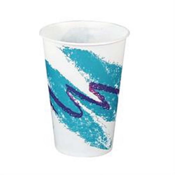 Solo Drinking Cup 7 oz. Jazz Print Wax Coated Paper, Case of 2000