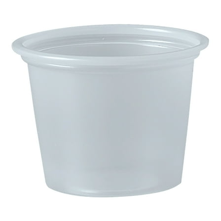 Solo Disposable Souffle Cup Clear Plastic 1 oz. 2500 Ct P100N