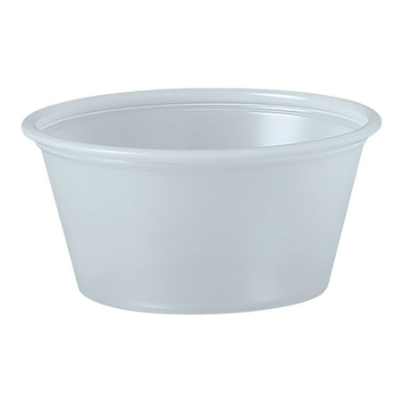 Dart Polystyrene Plastic Portion Cups, Translucent, 2 oz, 250/Bag, 10 Bags/Carton