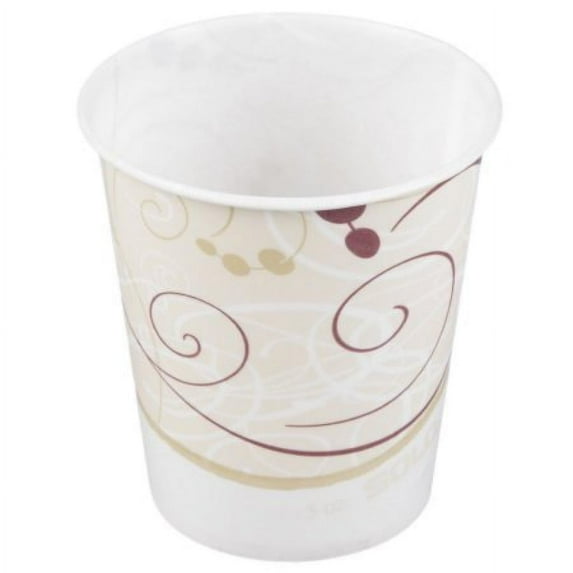 Solo Drinking Cup, Wax Coated Paper, 5 oz., Symphony Print, 3000 Count