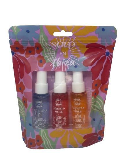 Solo En Ibiza Body Mist Fragrance 3 Scents - Travel Size 3-Pack 1.02 Oz Each