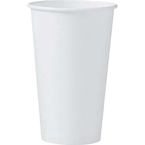 Solo Foodservice 316W 16 Oz. White Paper Hot Cup noHandle Singlepoly (1000-Pack)