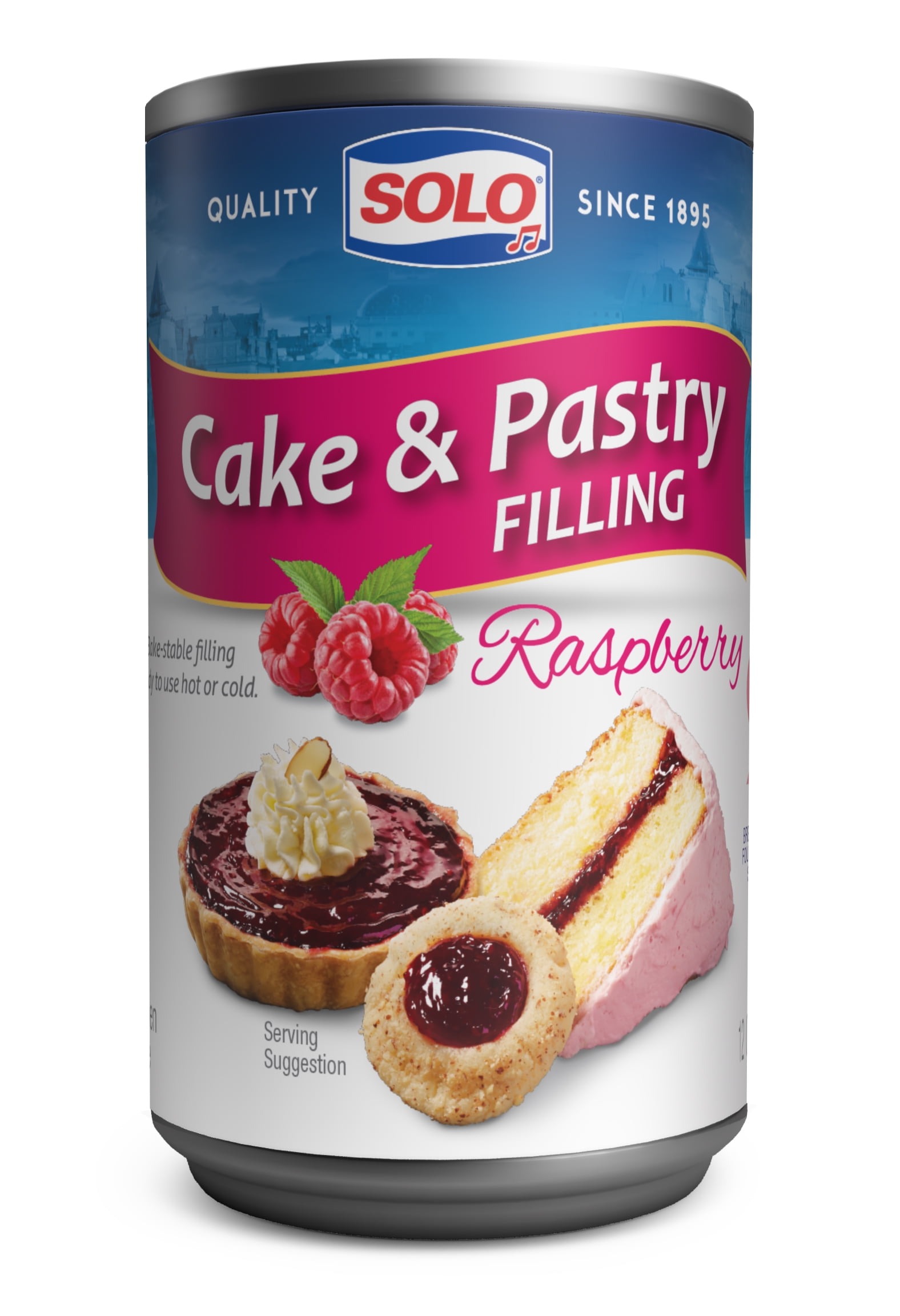 Solo GlutenFree Raspberry Cake & Pastry Paste Filling, 12 oz