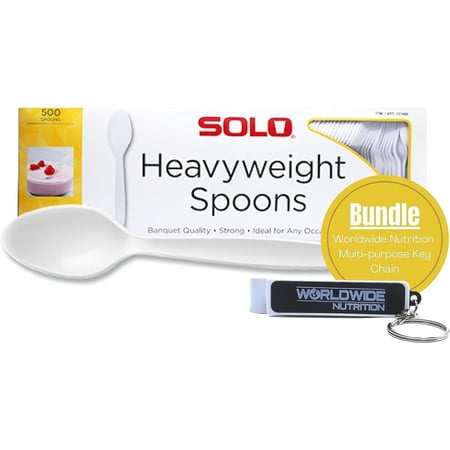 Solo Heavyweight Disposable 6-inch White Spoons Plastic Cutlery - 1 Box of 500 ct