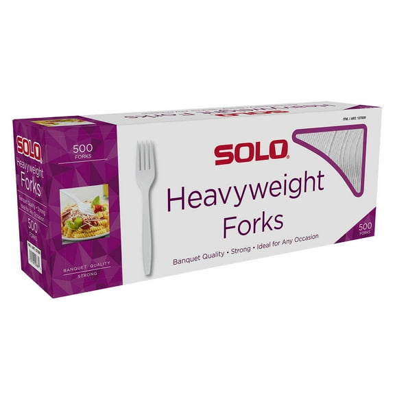 Solo Heavyweight Plastic Spoon, White, 500 ct