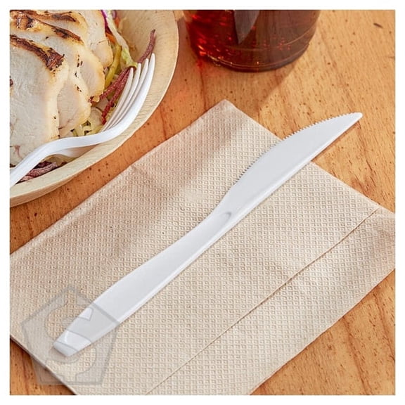 Solo Impress Heavy Weight White Plastic Knife - 1,000/Case