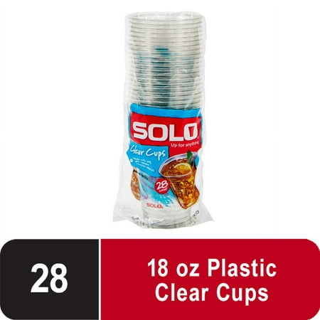 Solo Jazz Disposable Plastic Cups, Printed, 18 oz. 28 count