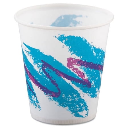 Solo Jazz Waxed Paper Cold Cup 3 oz, Rolled Rim, Sleeve of 100