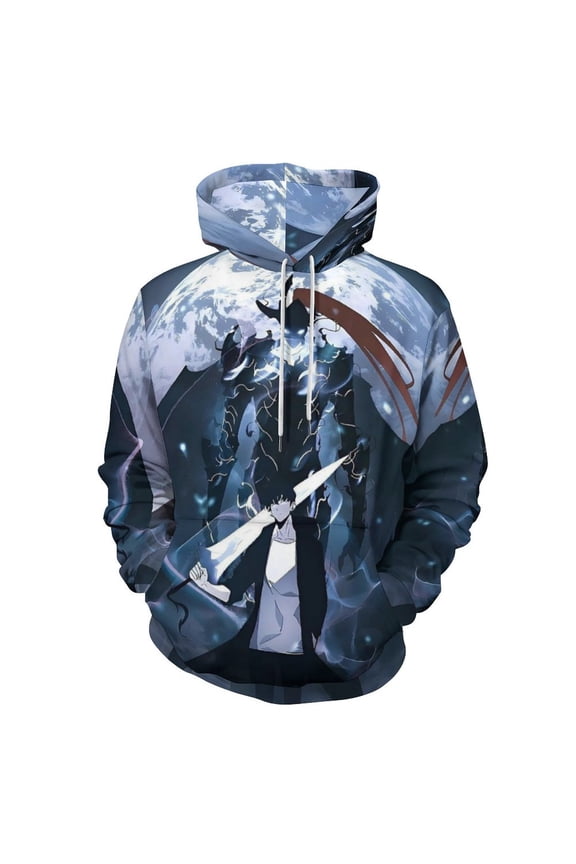 Solo Leveling Adult Sweater Pullover Sweatshirt Hoodies Long Sleeve Hooded Jackets Men Women