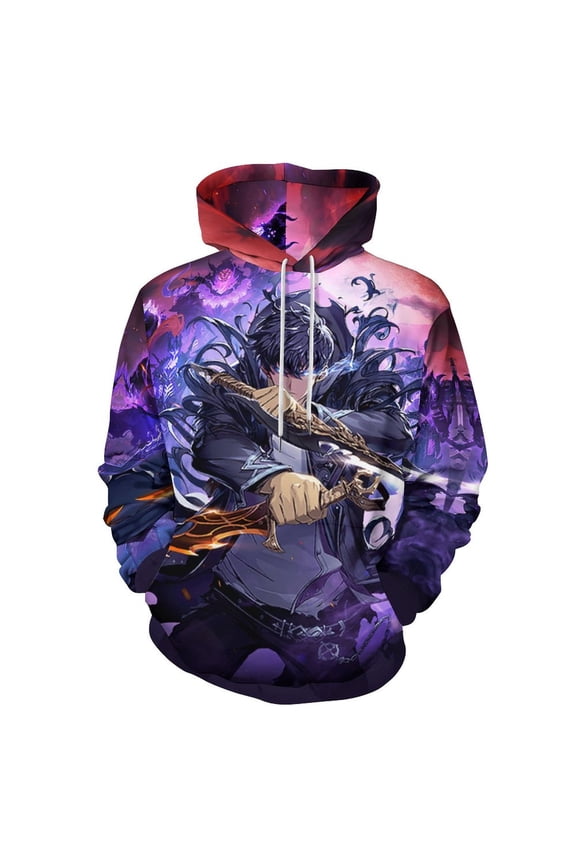 Solo Leveling Adult Sweater Pullover Sweatshirt Hoodies Long Sleeve Hooded Jackets Men Women