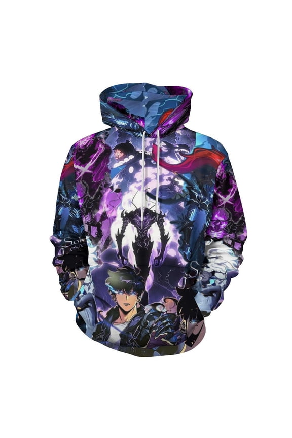 Solo Leveling Adult Sweater Pullover Sweatshirt Hoodies Long Sleeve Hooded Jackets Men Women