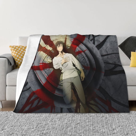 Solo Leveling Anime Blanket Cozy Ultra-Soft Micro Flannel Throw Blanket For Sofa Couch Bed Office Car Travel Camping All Seasons Fleece Blanket 40"x30"