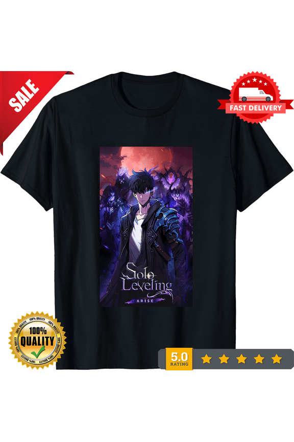 Solo Leveling Anime T-Shirt Sung Jinwoo Arise Cha HaeIn Igris Gift Unisex Gift, NEW TRENDING ITEM-TH80993