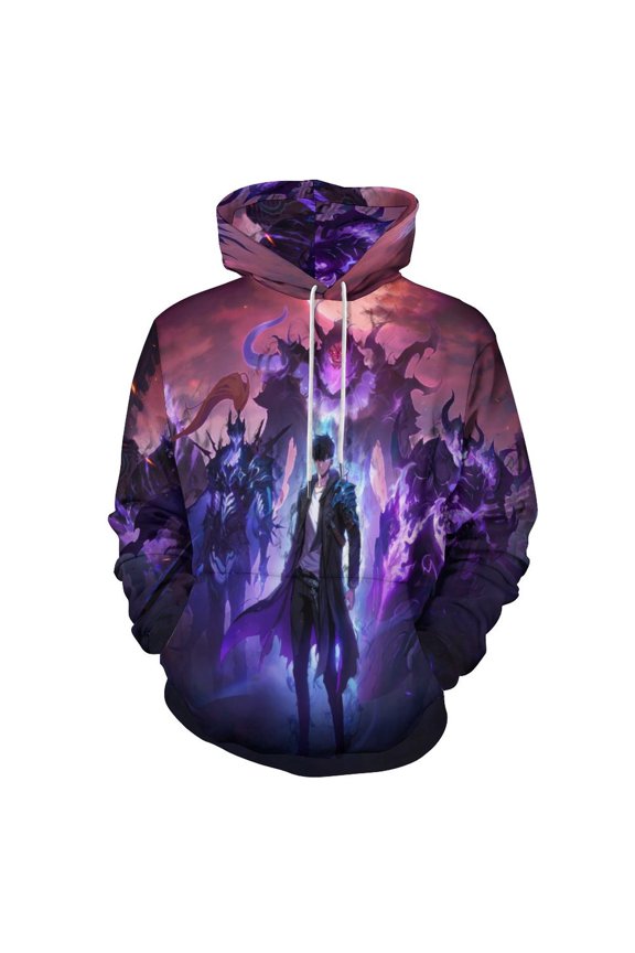 Solo Leveling Arise Adult Sweater Pullover Sweatshirt Hoodies Long Sleeve Hooded Jackets Men Women