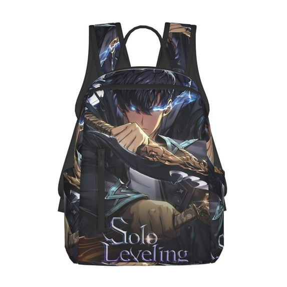 Solo Leveling Bag Lightweight Backpack Simple Daypack Casual Compact Rucksack Leisure Travel Backpack