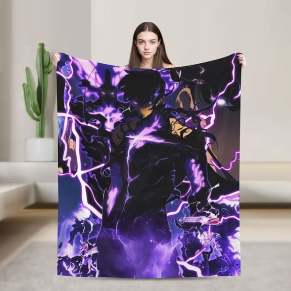 Solo Leveling Blanket, Super Soft Throw Blanket For Couch Sofa Bed, Cozy Lightweight Warm Flannel Blanket, 80"X60"