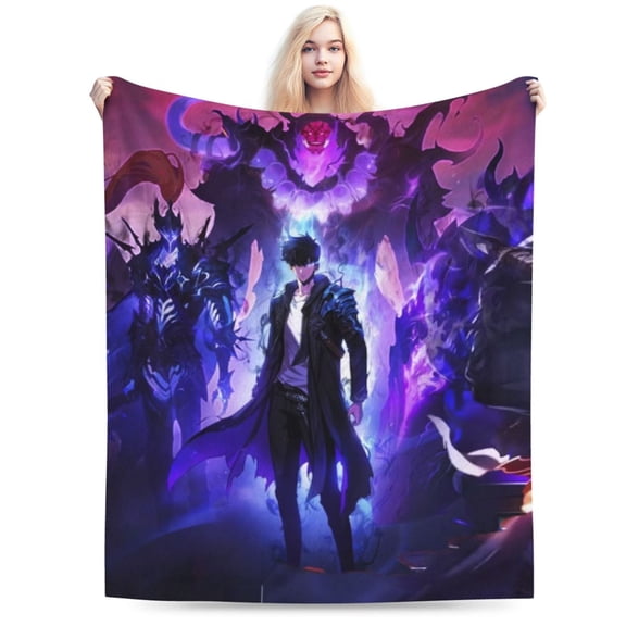 Solo Leveling Blanket, Super Soft Throw Blanket For Couch Sofa Bed, Cozy Lightweight Warm Flannel Blanket, 80"X60"