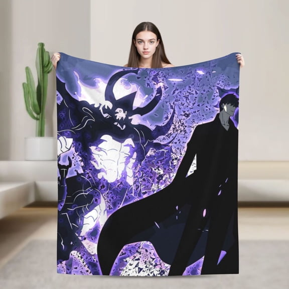 Solo Leveling Blanket, Super Soft Throw Blanket For Couch Sofa Bed, Cozy Lightweight Warm Flannel Blanket, 80"X60"