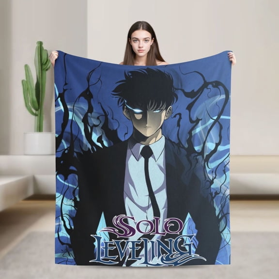 Solo Leveling Blanket, Super Soft Throw Blanket For Couch Sofa Bed, Cozy Lightweight Warm Flannel Blanket, 80"X60"