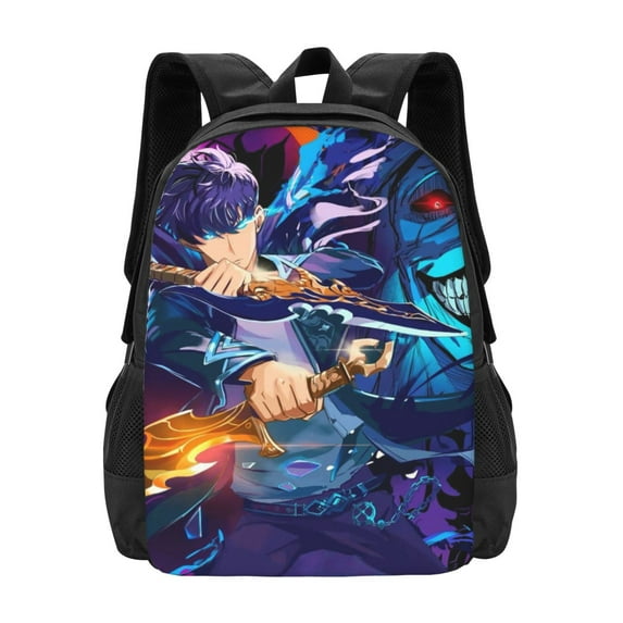 Solo Leveling Fashion Backpack Rucksack Casual Daypack School Bag Unisex Computer Bag Bookbags Multi-Purpose Laptop Backpack