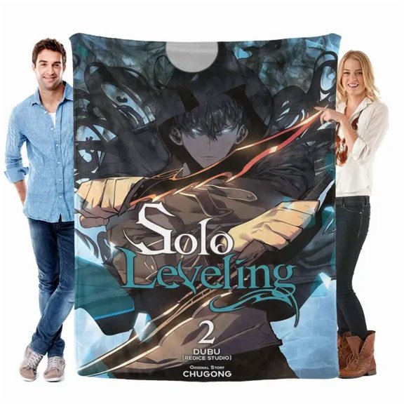 Solo Leveling Flannel Fleece Blanket, Soft Cozy Throw for Couch Sofa Bed Bedroom, Lightweight Warm Room Decor, Bedroom Dorm Room Decor Gift
