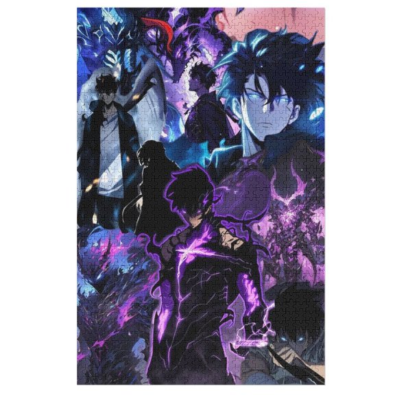 Solo Leveling Jigsaw Puzzle, Wood Puzzles Adult, 1000 PCS Jigsaw Puzzle for Adults Challenging Puzzle Perfect for Game Nights