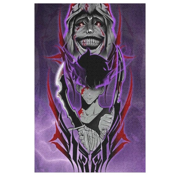 Solo Leveling Jigsaw Puzzle, Wood Puzzles Adult, 1000 PCS Jigsaw Puzzle for Adults Challenging Puzzle Perfect for Game Nights