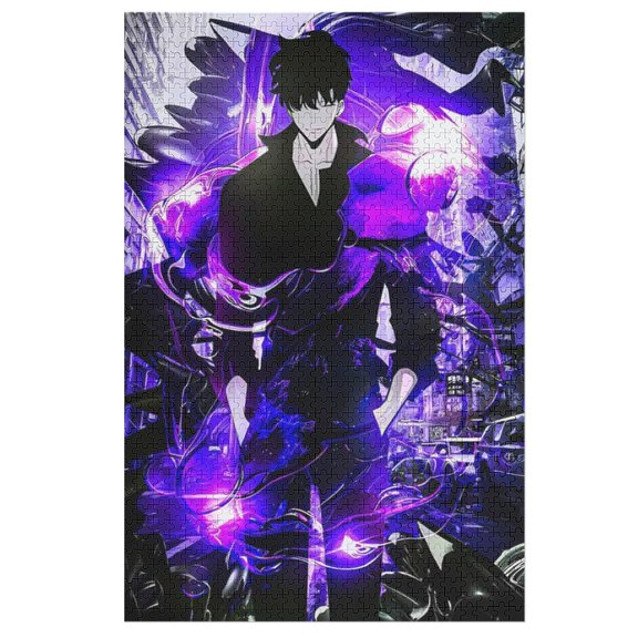 Solo Leveling Jigsaw Puzzle, Wood Puzzles Adult, 1000 PCS Jigsaw Puzzle for Adults Challenging Puzzle Perfect for Game Nights