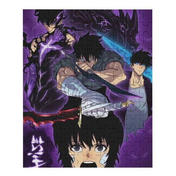 Solo Leveling Jigsaw Puzzle, Wood Puzzles Adult, 120 PCS Jigsaw Puzzle for Adults Challenging Puzzle Perfect for Game Nights