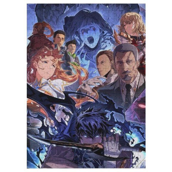 Solo Leveling Jigsaw Puzzle, Wood Puzzles Adult, 300 PCS Jigsaw Puzzle for Adults Challenging Puzzle Perfect for Game Nights