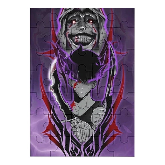 Solo Leveling Jigsaw Puzzle, Wood Puzzles Adult, 35 PCS Jigsaw Puzzle for Adults Challenging Puzzle Perfect for Game Nights