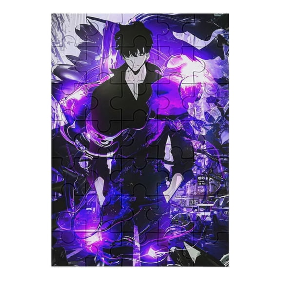 Solo Leveling Jigsaw Puzzle, Wood Puzzles Adult, 35 PCS Jigsaw Puzzle for Adults Challenging Puzzle Perfect for Game Nights
