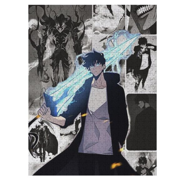 Solo Leveling Jigsaw Puzzle, Wood Puzzles Adult, 500 PCS Jigsaw Puzzle for Adults Challenging Puzzle Perfect for Game Nights