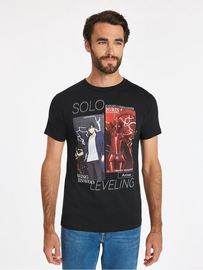 Solo Leveling Men's & Big Men's Graphic Tee Shirt, Sizes S-3XL
