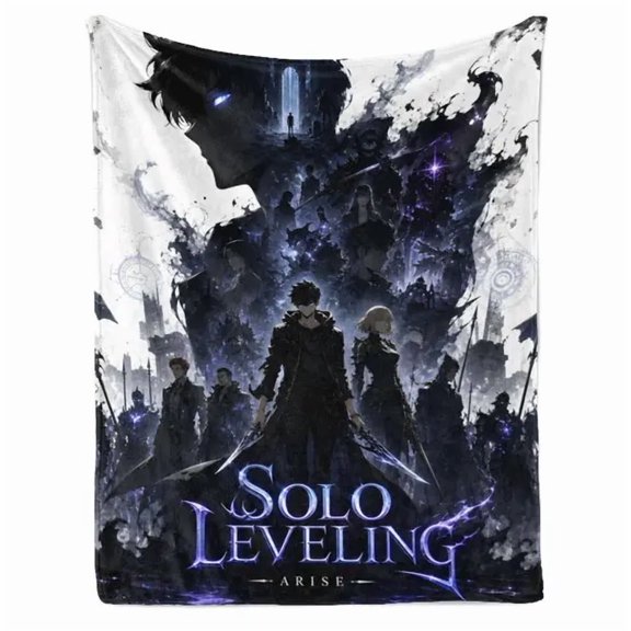 Solo Leveling Soft Cozy Flannel Blanket, Lightweight Fleece Throw for Couch Sofa Bed Bedroom Dorm, Warm Home Decor, Everyday Home Decor Gift