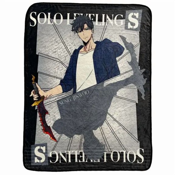 Solo Leveling Soft Cozy Flannel Blanket, Lightweight Fleece Throw for Couch Sofa Bed Bedroom Dorm, Warm Home Decor, Fan Gift