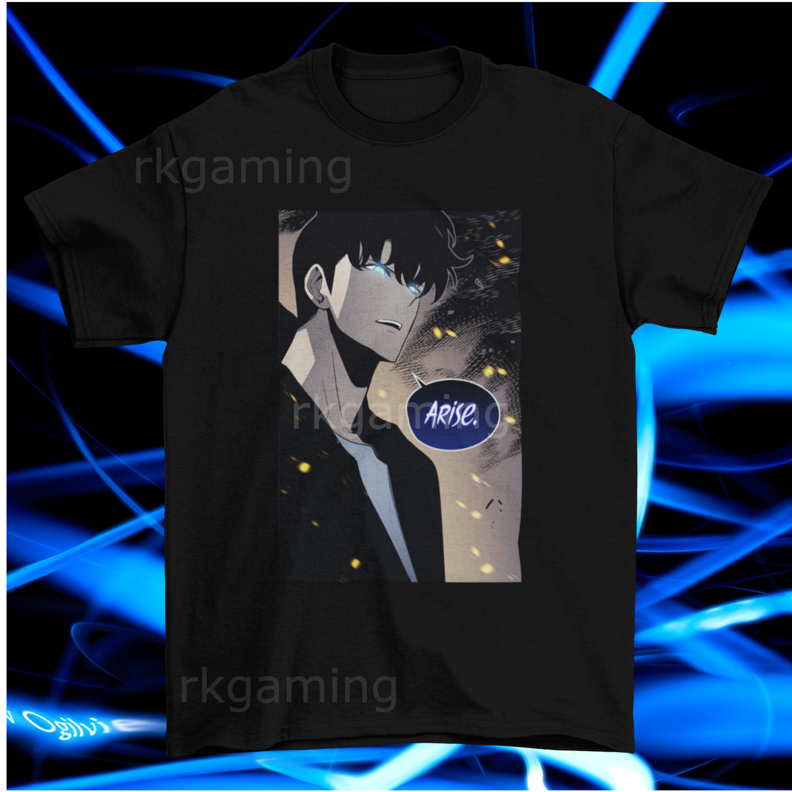 Solo Leveling Sung Jinwoo Arise TShirt (For Men, Women, and Youth