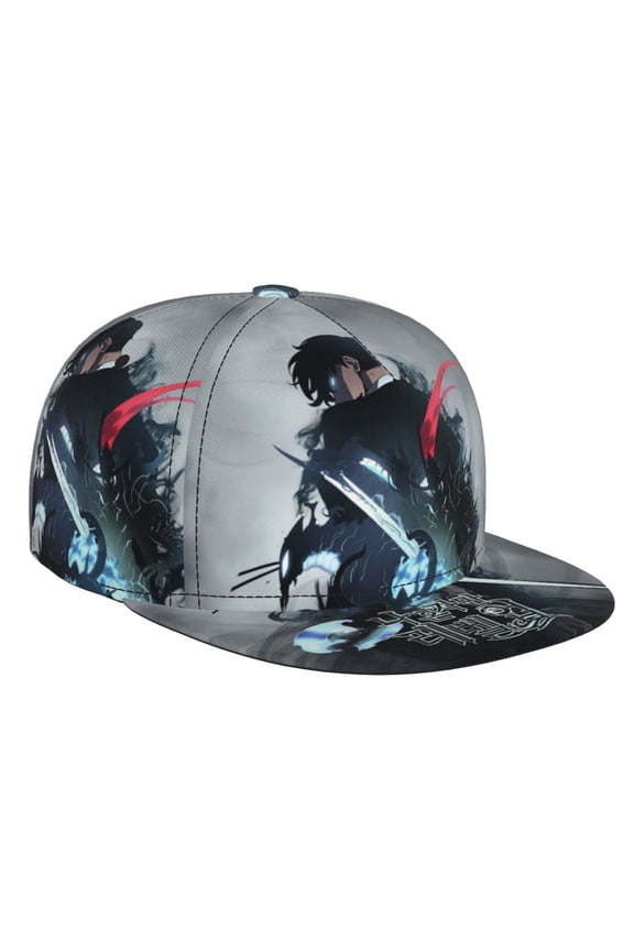 Solo Leveling Sung Jinwoo Baseball Cap For Men, Women & Kids, Classic Flat Brim Hat Hip Hop Trucker Hat Adjustable Snapback Hat