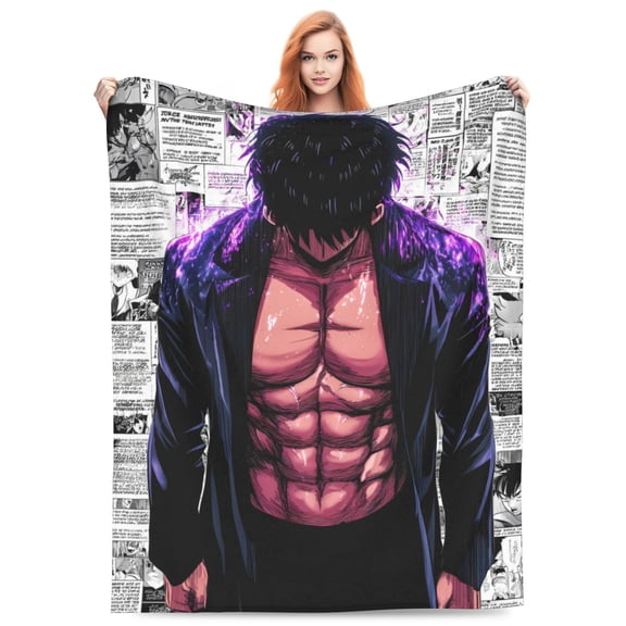 Solo Leveling Sung Jinwoo Fleece Blanket Throw Soft Cozy Plush Blanket For Couch Sofa Bed