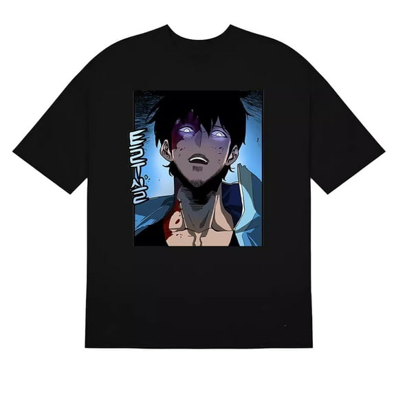 Solo Leveling T-shirt Harajuku Arise Round Neck Short Sleeve T-Shirt Anime Jin Woo Sung Graphic T-shirt