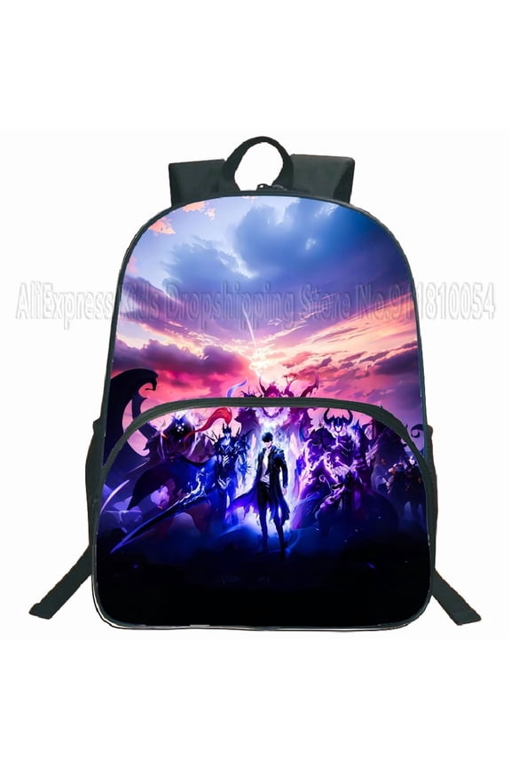Solo Leveling Theme Backpack Bookbag Casual Daypack Travel Backpacks for Work Hiking Camping