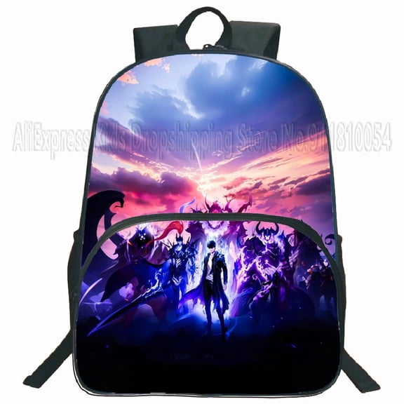 Solo Leveling Theme Backpack Bookbag Casual Daypack Travel Backpacks for Work Hiking Camping