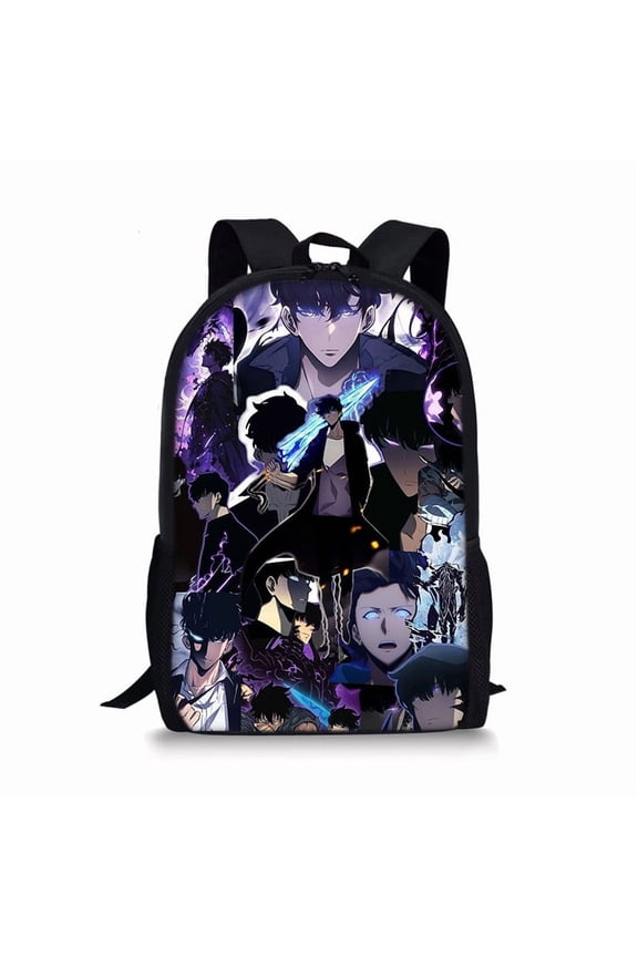 Solo Leveling Theme Backpack Bookbag Casual Daypack Travel Backpacks for Work Hiking Camping